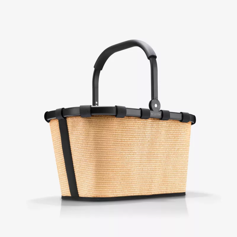 Reisenthel Carrybag Frame Raffia Black cesto de compras 22L BK 7079