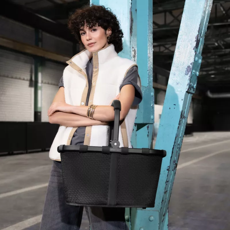 Cesto de compras Reisenthel carrybag Mesh preto 22 L BK7082