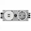 Tomada SCHUKO encastrar Hager Winsta com 2x USB-C PD 20W carregador, branco puro GS17009016