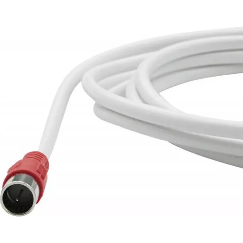 Cabo de ligação SAT Maxtrack ficha F para ficha F 3 m branco (FQMS3,0L)