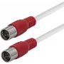 Cabo coaxial para satélite Maxtrack ficha F para ficha F 6 m branco FQMS6,0L
