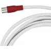 Cabo coaxial para satélite Maxtrack ficha F para ficha F 6 m branco FQMS6,0L