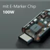 MAXTRACK C532-1L cabo espiral USB 2.0, USB-A para USB-C, 1 m, preto, contactos dourados