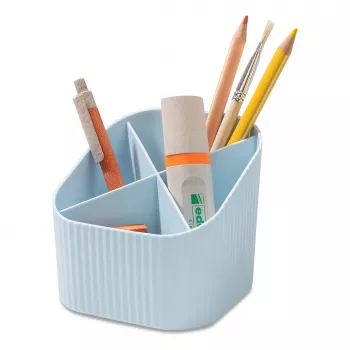 HAN X-LOOP porta-canetas, azul pastel, 4 compartimentos, 11,1 x 11,1 x 10,5 cm 17238-884D