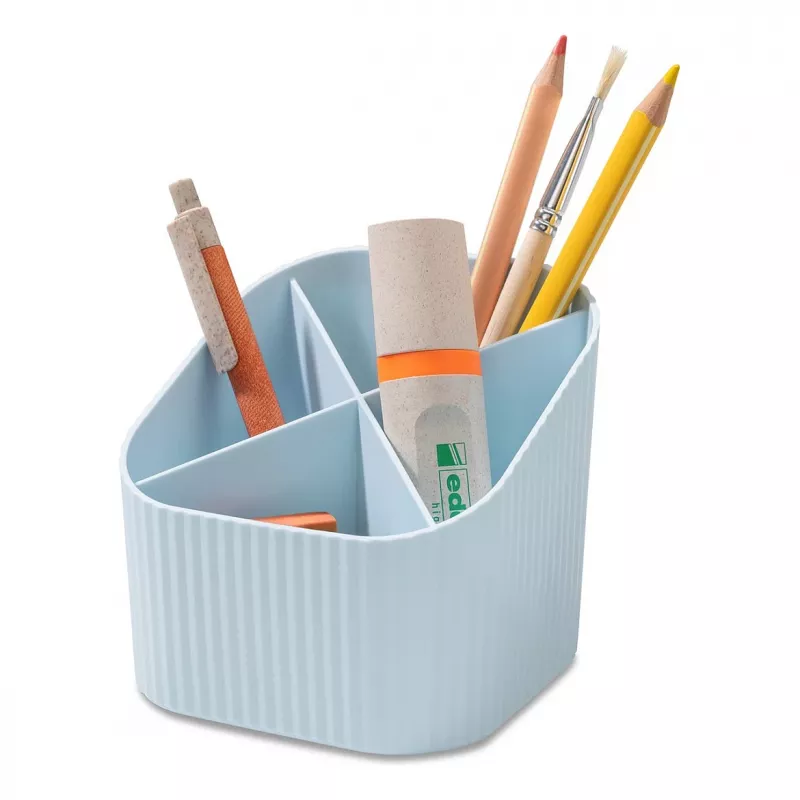 HAN X-LOOP porta-canetas, azul pastel, 4 compartimentos, 11,1 x 11,1 x 10,5 cm 17238-884D