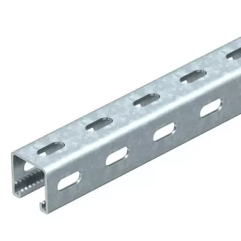 OBO Bettermann MS4141PP03 calha perfil C com furação lateral, 41x41 mm, 3000 mm, aço galvanizado a quente 1122500