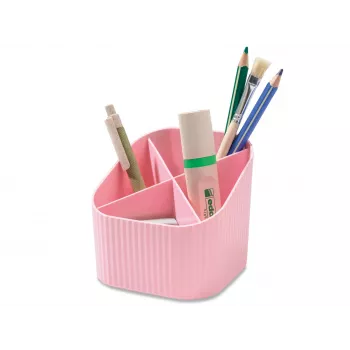 HAN X-LOOP porta-canetas rosa pastel 4 compartimentos 111x111x105 mm 17238-886D