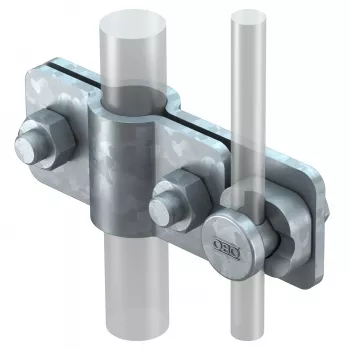 OBO Bettermann terminal de ligação 2710/25 25mm terminal cruzado para condutores redondos e planos (5001226)