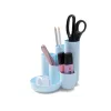HAN CAMPUS organizador de secretária multi-compartimentos, 6 compartimentos, poliestireno, azul pastel, 5 tubos e 1 compartimento para peças pequenas 17480-884