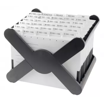 HAN X-CROSS KARMA cesto de arquivo suspenso, preto, A4/Foolscap, 20 ficheiros, 360x150x260 mm 190718-13D