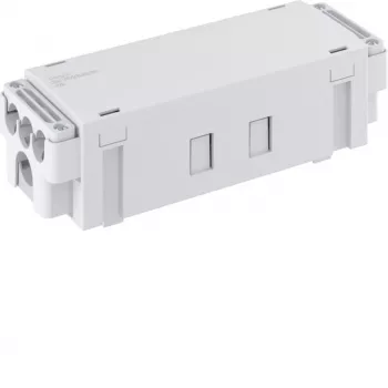 Hager Caixa de derivação GKVD26WK01 para sistemas de canal de peitoril 2x 5G2.5 + 6x 3G1