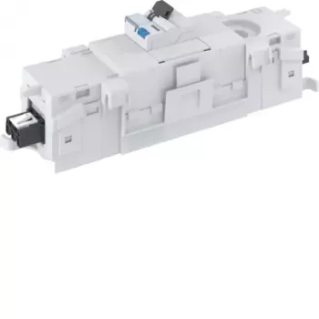 Hager GKEV03SET12 Quadro de distribuição mini para canal de peitoril OT80, 1 fila, 12 módulos, com 1x ADA516D RCBO 16A 30mA Tipo A