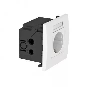 OBO Bettermann BSF Tomada de embutir 1 tomada Schuko branco puro IP20 encastrar 6119421