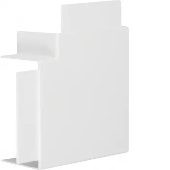 HAGER Curva plana isenta de halogéneos PVC 60x110mm branco tráfego RAL 9016 para canal de peitoril LF/FB LF6011059016