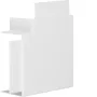 HAGER Curva plana isenta de halogéneos PVC 60x110mm branco tráfego RAL 9016 para canal de peitoril LF/FB LF6011059016