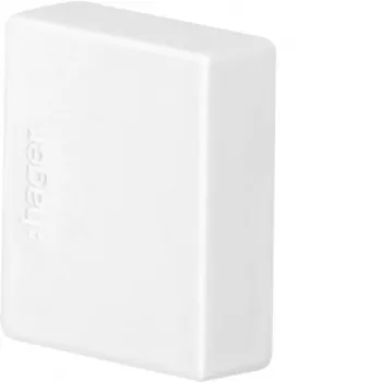 Hager LF2002069016 Peça terminal, branco tráfego, para canal de cabos 60x20 mm