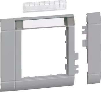 HAGER GR0802ALAN Tampa de moldura modular, ZS 55, 80x80 mm, cinzento-claro, isenta de halogéneos