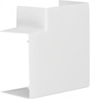 Hager LFF6009059016 Curva plana 90° para calha 90x60 mm, branco RAL 9010