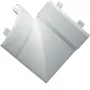Hager EK4004059016 Curva plana para calha de cabos PVC 40x40mm, branco tráfego