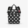 reisenthel allrounder R Mochila poliéster preto/branco 12 L (JR7073)