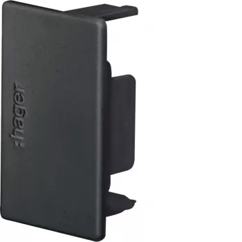 Hager LF3004569011 Peça de extremidade para calha de cabos LF 30x45mm, preto grafite