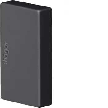 Hager Peça de extremidade LFF2003569011 para calha de cabos LF 20x33mm, preto grafite