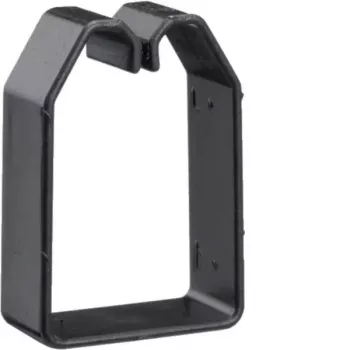 Hager BA6 Clipe de fixação de fios para calha de cablagem 60x40 mm, PVC, preto, 50 unidades (B600403)