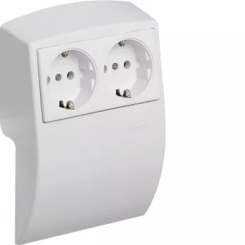 HAGER L22509010 tomada dupla branco puro (Kallysto)