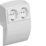 HAGER L22509010 tomada dupla branco puro (Kallysto)