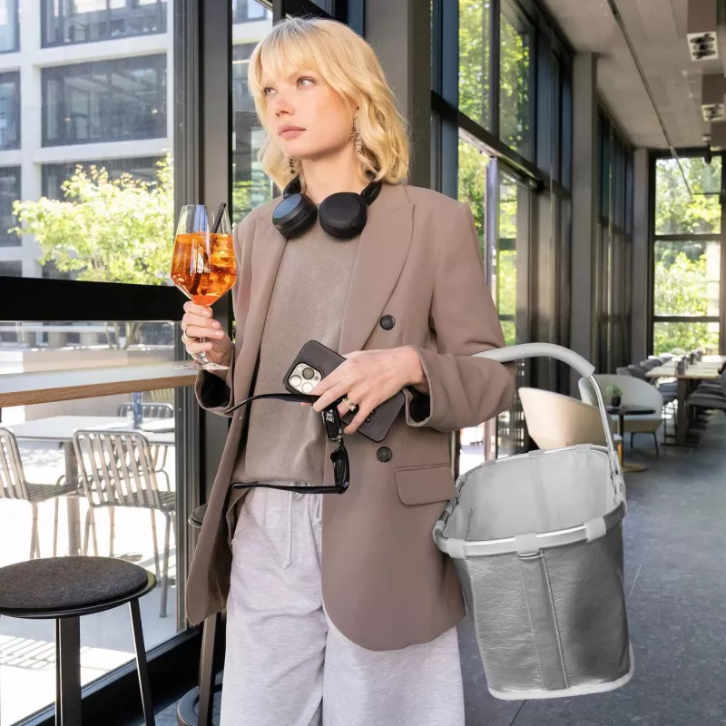 reisenthel Carrybag cesto de compras Silver Crackle BK7088 22L