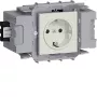 HAGER GS10019016 tomada Schuko simples com Wago Winsta Front-Snap-In, branco puro