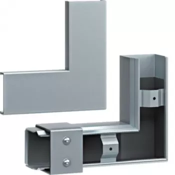 Hager FWK-Plus cotovelo plano 60x60 mm aço galvanizado a quente, proteção contra incêndio FWKP600605VERZ