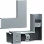 Hager FWK-Plus cotovelo plano 60x60 mm aço galvanizado a quente, proteção contra incêndio FWKP600605VERZ