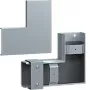 Hager FWK-Plus cotovelo plano 60x100 mm aço galvanizado a quente para calhas de cabos de proteção contra incêndio FWKP601005VERZ