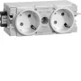 HAGER GS20109016 Tomada 2 vias 45° perfil C branco tráfego