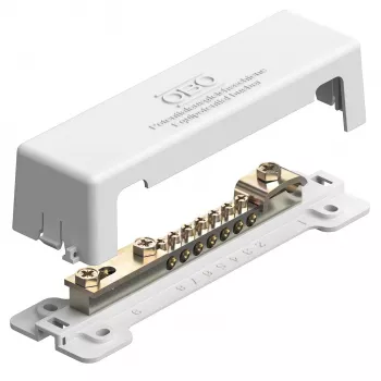 OBO Bettermann barra de ligação equipotencial 188mm, latão, branco (5015075)