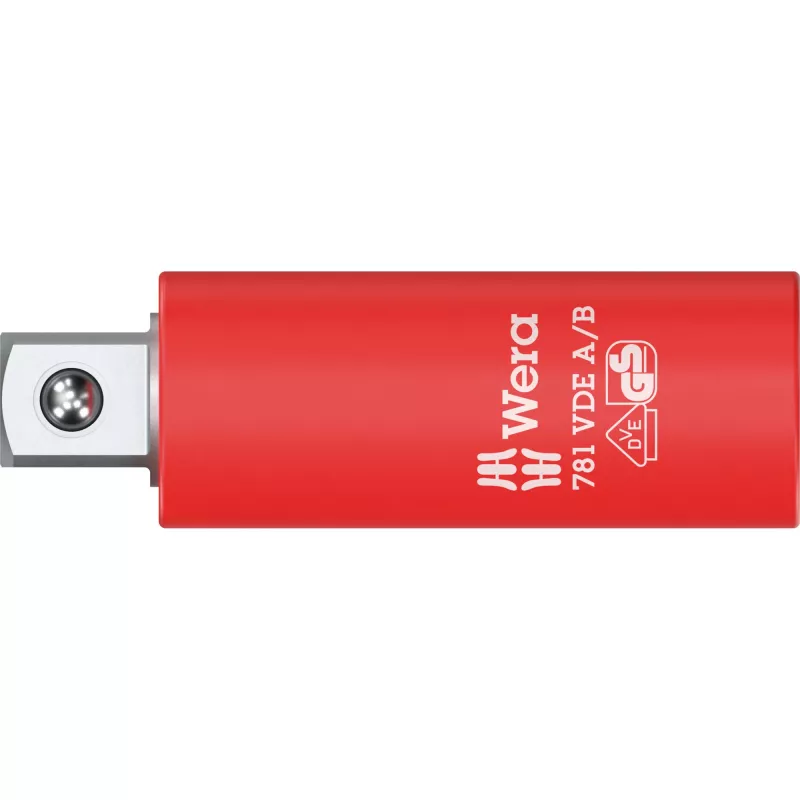 Wera 781 A/B adaptador de chave de caixa isolado VDE 1/4 polegadas encaixe quadrado com bloqueio mecânico 05024690001