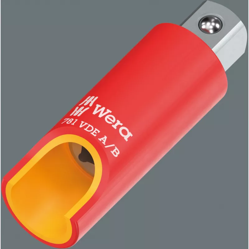Wera 781 A/B adaptador de chave de caixa isolado VDE 1/4 polegadas encaixe quadrado com bloqueio mecânico 05024690001