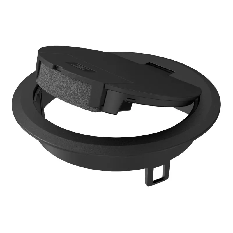 OBO BETTERMANN tampa de saída de cabos com vedação de escovas GES R2, preto grafite RAL 9011 7405084