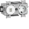 Hager Tomada Schuko Winsta com carregador USB-C PD 20W duplo, branco polar GS17019016