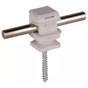 DEHN 204006 Suporte de condutor para fio redondo de 8 mm, cinzento