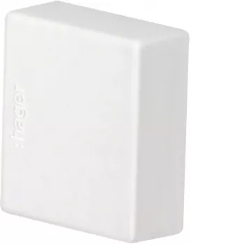 HAGER LF1501569016 Tampa terminal, branco tráfego (RAL 9016), para calha de peitoril LF 150x150 mm