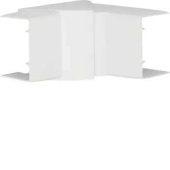 Hager LFF4006049016 Canto interior ajustável para calha de cabos PVC LF/LFH 40x57mm, branco puro