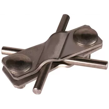 DEHN SV Terminal NIRO Terminal de ligação equipotencial de proteção para condutor redondo 7-10 mm, aço inoxidável, 308229