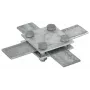 DEHN 318033 conector em cruz para condutor plano 30x3-4mm, aço galvanizado a quente