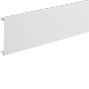 Hager BRA12029016 tampa de calha para série BRA, 120 mm de largura, 2000 mm de comprimento, branco tráfego (RAL 9016)