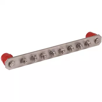DEHN PAS I 8AP barra de ligação equipotencial, aço inoxidável, 8 ligações, sem tampa 472229