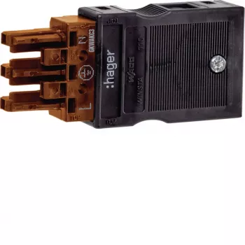 Hager conector fêmea de entrada Wago Winsta GKWAKC3 código S 3 polos (GKWAKC3)