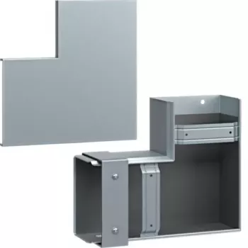 Hager FWK-Plus cotovelo plano 100x150 mm galvanizado a quente para calhas de cabos de proteção contra incêndio FWKP1001505VERZ