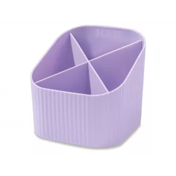 HAN X-LOOP porta-canetas violeta pastel plástico 4 compartimentos 11,1 x 11,1 x 10,5 cm (17238-887D)